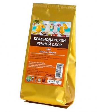 Чай черный с фруктами Наглый фрукт в золотой упаковке 70 гр