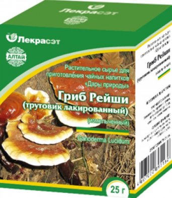 Рейши гриб (трутовик лакированный) измельченный 25 гр