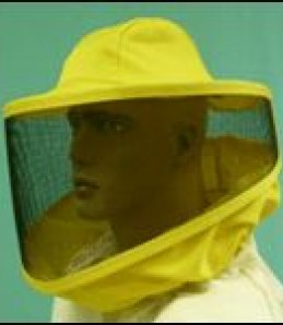 Сетка лицевая Пчеландия металлическая желтый цвет, круглая передняя часть