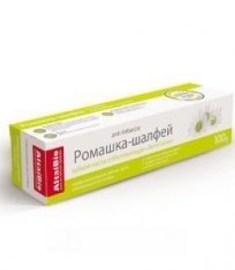 AltaiBio Зубная паста отбеливающая Антитабак Ромашка-Шалфей 75 мл